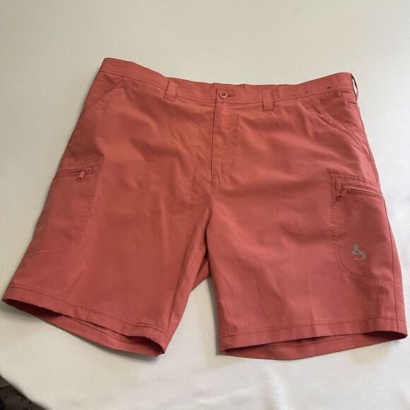 Hook & Tackle Men’s Hi Tide 4 way Stretch Salmon Shorts Size 42 - Picture 1 of 8